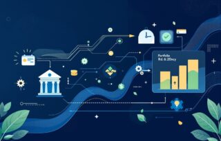 Visual representation of automated investment systems showing recurring transfers, portfolio rebalancing, and systematic investing working seamlessly in the background