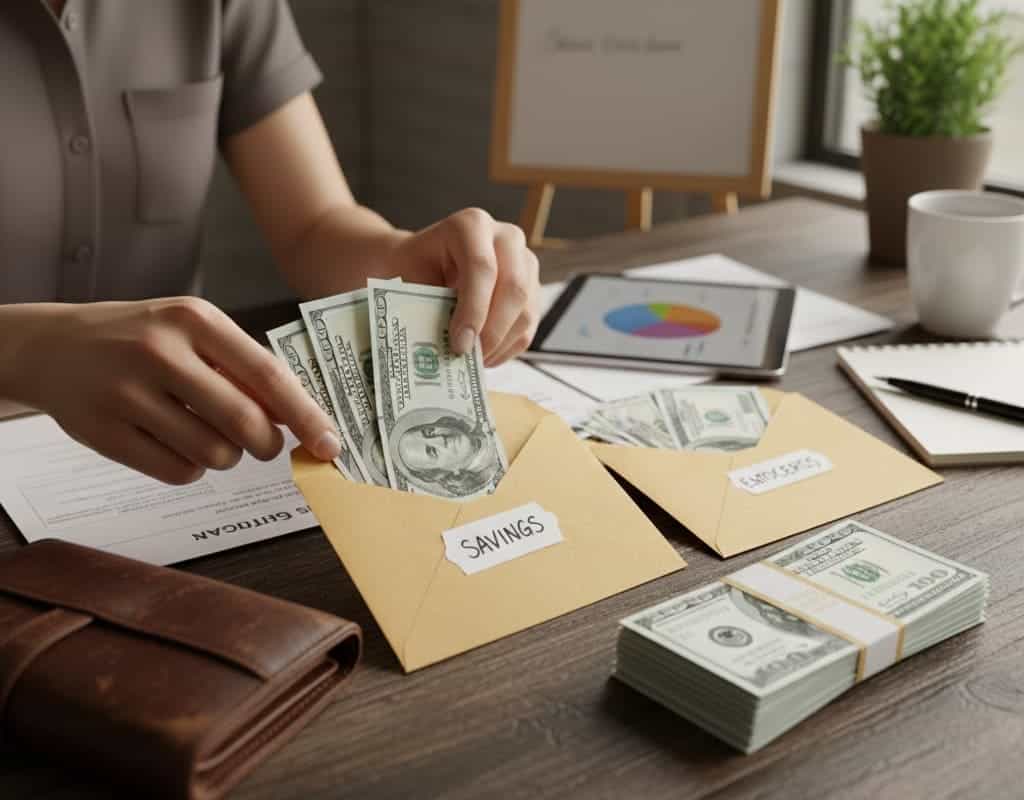A diverse group of people sitting around a table, engaged in a discussion while looking at charts and graphs on a tablet, symbolizing a collaborative financial review or planning session.