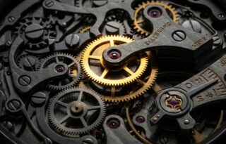Close-up of a golden gear inside a complex watch mechanism, symbolizing being a valuable and essential employee at work.